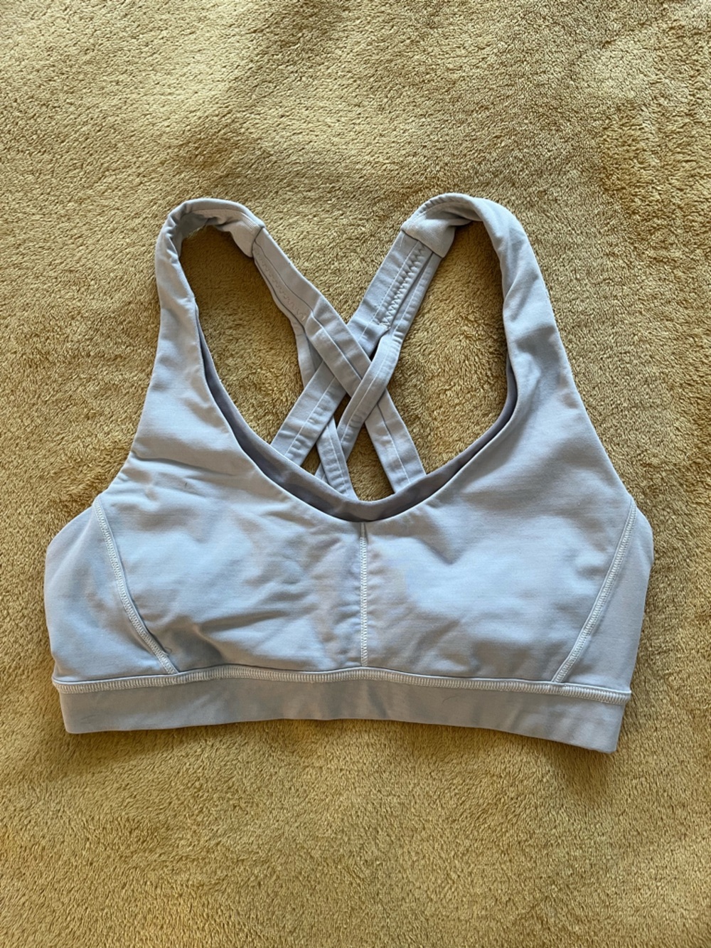 Lululemon Light Grey Crisscross Back Sports Bra